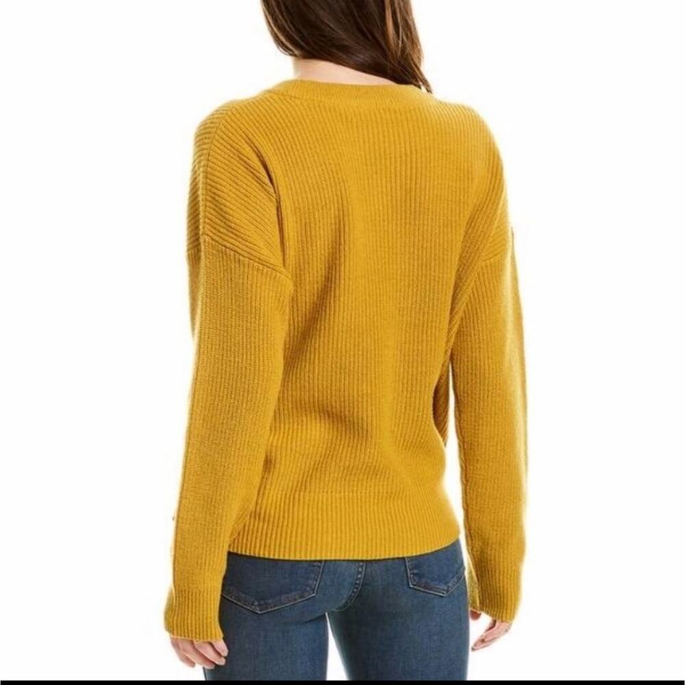 Madewell Yellow Patch Pocket Pullover Sweater Xs - image 2